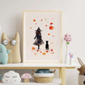 Cat and Witch - Peintio