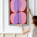 Pink and Purple shapes - Peintio
