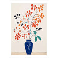 Blue Vase Floral Art - Peintio
