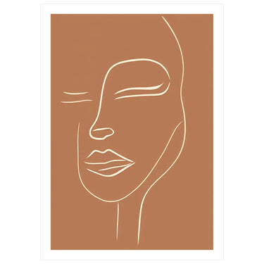 Graceful White Line Portrait No. 1 - Peintio
