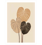 Minimal Monstera Trio - Peintio
