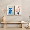 Blue Vase Floral Art - Peintio