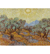 Vincent van Gogh - Olive Trees with Yellow Sky and Sun - Peintio