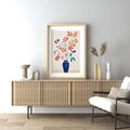 Blue Vase Floral Art - Peintio