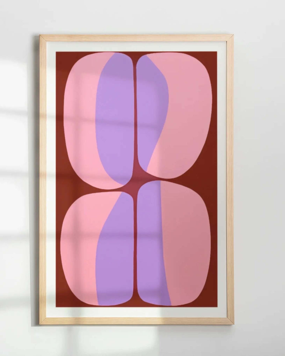 Pink and Purple shapes - Peintio