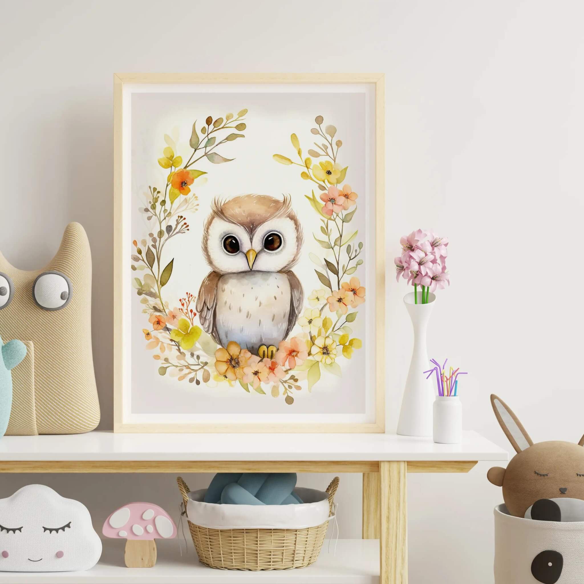 Owl in Bloom No. 3