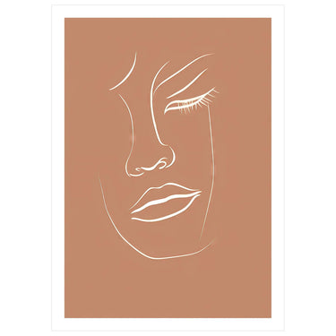 Graceful White Line Portrait No. 2 - Peintio