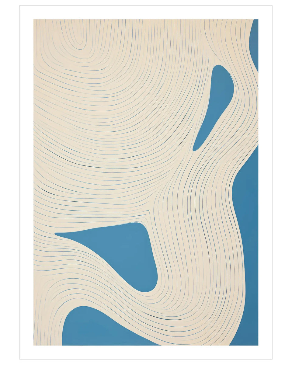 Lines of Blue Symphony - Peintio