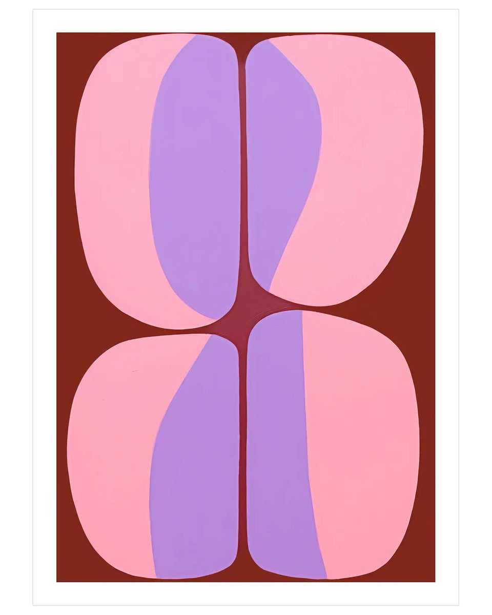 Pink and Purple shapes - Peintio