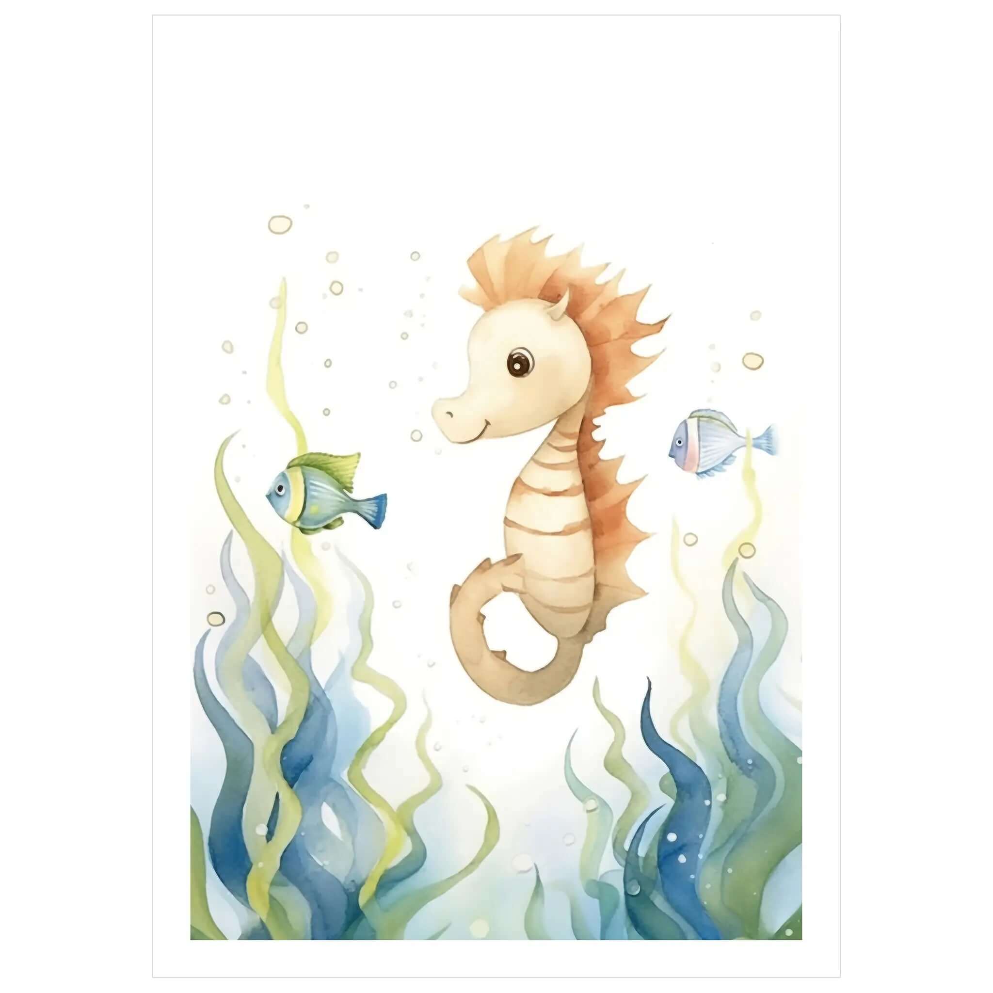 Playful Ocean Seahorselet Smiles